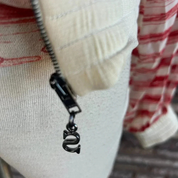 Jean Paul Gaultier Soleil 100% Silk Mesh Striped Long Sleeve Top and Jacket - Picture 4 of 10